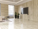 Travertine in the living room interior