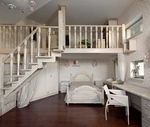 Staircase in the bedroom interior