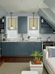 Kitchen denim in the interior