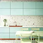 Mətbəx interyerində terrazzo