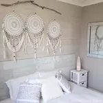 Macrame in the bedroom interior