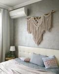 Macrame in the bedroom interior