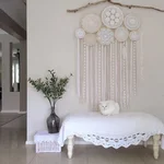 Macrame in the bedroom interior
