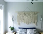 Macrame in the bedroom interior