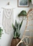 Macrame in the bedroom interior
