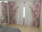 Фотошторы в интерьере спальни