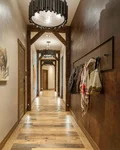Horns in the hallway interior