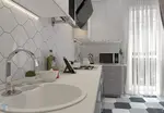 Honeycombs in the kitchen interior