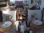 Embroidery in the kitchen interior