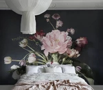 Peonies дар дохили хонаи хоб