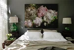 Peonies дар дохили хонаи хоб