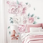 Peonies in the bedroom interior
