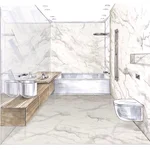 Bathroom Interior Drawing