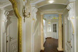 Stucco molding in the hallway interior
