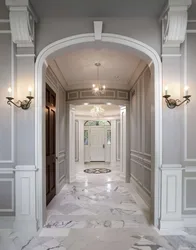 Stucco molding in the hallway interior