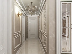 Stucco molding in the hallway interior