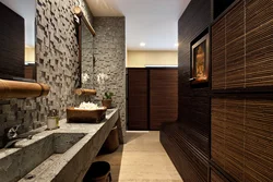 Bamboo in the bathroom interior
