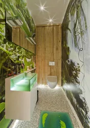 Bamboo in the bathroom interior