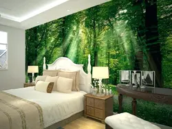 Nature in the bedroom interior