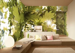 Nature in the bedroom interior