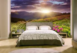 Nature in the bedroom interior