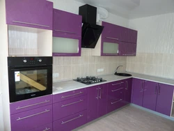 Plum kitchen in the interior