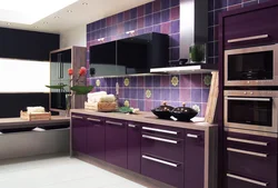 Plum kitchen in the interior