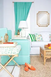 Aquamarine In The Living Room Interior