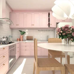 Roses in the kitchen interior