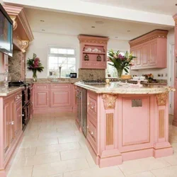 Roses in the kitchen interior