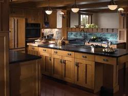 Craft kitchen in the interior
