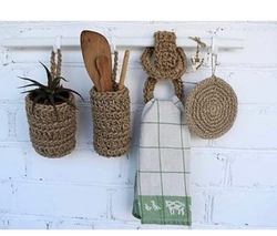 Jute in the kitchen interior