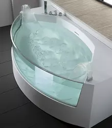 Transparent bathtubs in the interior