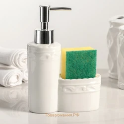 Dispensers in the bathroom interior