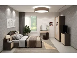 Bedroom interior milky oak