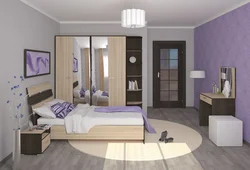 Bedroom interior milky oak
