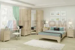 Bedroom interior milky oak