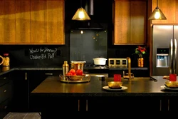 Photos against the background of the kitchen