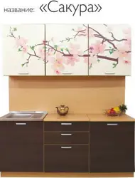 Kitchen interior with sakura