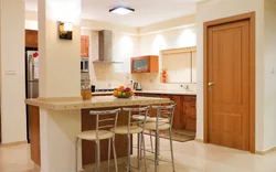 Pillar in the kitchen interior