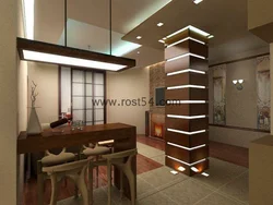 Pillar in the kitchen interior