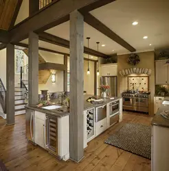 Pillar in the kitchen interior
