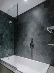 Hexagon in the bathroom interior