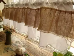 Burlap in the kitchen interior