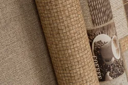 Burlap in the kitchen interior