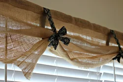 Burlap in the kitchen interior