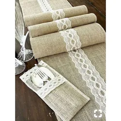 Burlap дар дохили ошхона