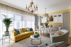 Sun in the living room interior