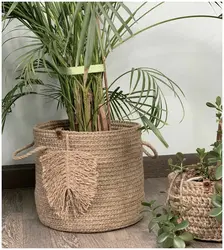 Jute in the bathroom interior