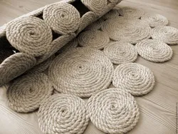 Jute in the bathroom interior
